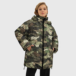 Куртка зимняя женская Именной камуфляж Женя, цвет: 3D-светло-серый — фото 2