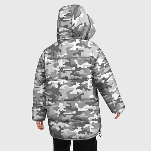 Женская зимняя куртка Серый Военный Камуфляж / 3D-Светло-серый – фото 4