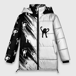 Куртка зимняя женская Ъуъ съука чб, цвет: 3D-светло-серый