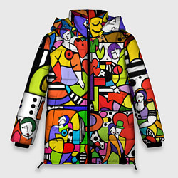 Женская зимняя куртка Romero Britto - love collage