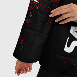 Куртка зимняя женская КИБЕРПАНК 2077 SAMURAI CYBERPUNK 2077, цвет: 3D-красный — фото 2