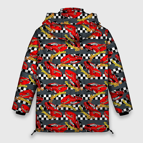 Женская зимняя куртка Спидвей Гонки / 3D-Красный – фото 2
