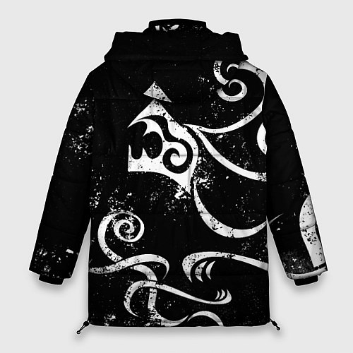 Женская зимняя куртка DRAKEN TATTOO WHITE ТОСВА / 3D-Светло-серый – фото 2