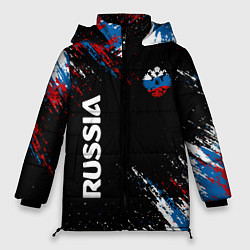 Женская зимняя куртка Russia Штрихи в цвет Флага