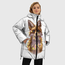 Куртка зимняя женская Fox with a garland, цвет: 3D-красный — фото 2