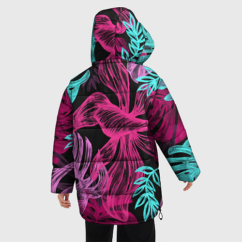 Женская зимняя куртка Папоротниковый неон / 3D-Черный – фото 4