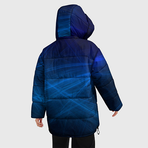 Женская зимняя куртка Honda - Blue / 3D-Черный – фото 4