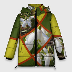 Куртка зимняя женская Весна 8 Марта Подснежники, цвет: 3D-светло-серый