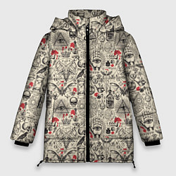 Куртка зимняя женская Чёрная Магия и Колдовство, цвет: 3D-черный