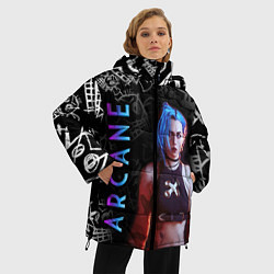 Куртка зимняя женская JINX ARCANE, цвет: 3D-черный — фото 2