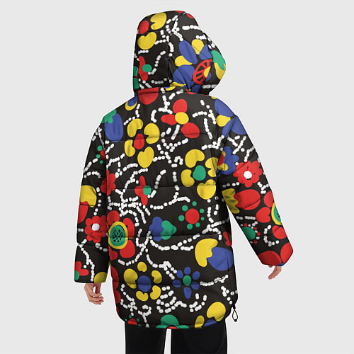 Женская зимняя куртка Узор Цветочный сон / 3D-Светло-серый – фото 4