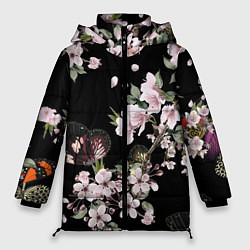 Куртка зимняя женская Краски весны, цвет: 3D-черный