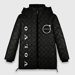 Куртка зимняя женская Логотип VOLVO на металле, цвет: 3D-черный