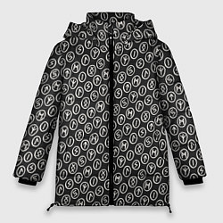 Женская зимняя куртка Рунический алфавит паттерн