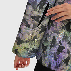 Куртка зимняя женская Психоделические мухи, цвет: 3D-черный — фото 2