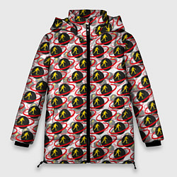 Куртка зимняя женская БИАТЛОН ЛОГО ПАТТЕРН, цвет: 3D-красный