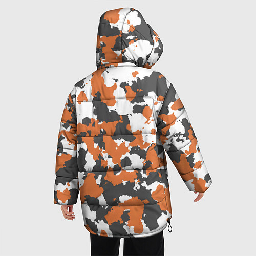 Женская зимняя куртка Orange Camo / 3D-Светло-серый – фото 4
