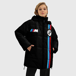 Куртка зимняя женская БМВ 3 STRIPE BMW, цвет: 3D-красный — фото 2
