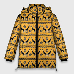 Женская зимняя куртка Жирафы Сафари