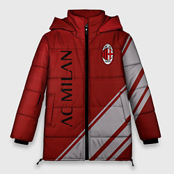 Куртка зимняя женская МИЛАН Абстракция, цвет: 3D-красный
