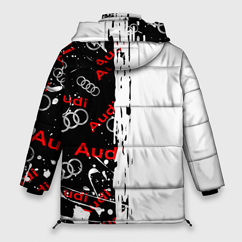 Женская зимняя куртка АУДИ Autosport Паттерн / 3D-Красный – фото 2