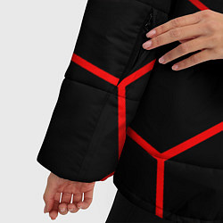 Куртка зимняя женская АУДИ Autosport Соты, цвет: 3D-черный — фото 2