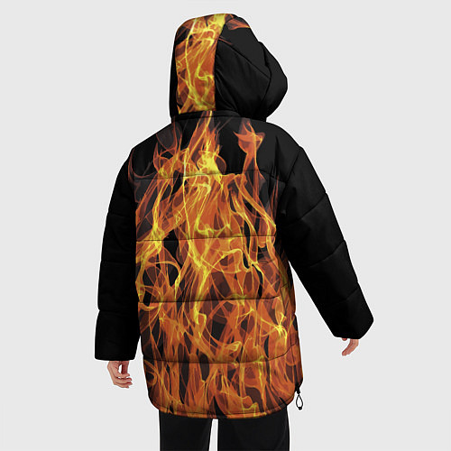 Женская зимняя куртка Flame Pattern / 3D-Красный – фото 4