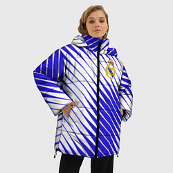 Куртка зимняя женская Real madrid реал мадрид, цвет: 3D-светло-серый — фото 2