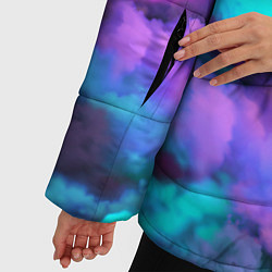 Куртка зимняя женская Неоновые тучи, цвет: 3D-светло-серый — фото 2