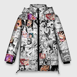 Куртка зимняя женская Ahegao Girls, цвет: 3D-светло-серый