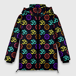 Куртка зимняя женская Мантра - ОМ, цвет: 3D-черный