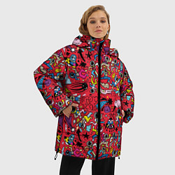 Куртка зимняя женская Много космоса, цвет: 3D-черный — фото 2
