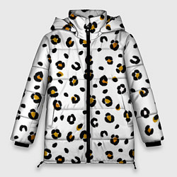 Куртка зимняя женская Пятна леопарда leopard spots, цвет: 3D-красный