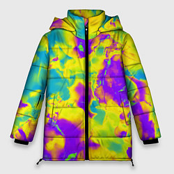 Куртка зимняя женская Яркие неоновые краски, цвет: 3D-светло-серый
