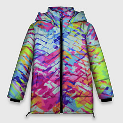 Куртка зимняя женская Color vanguard pattern, цвет: 3D-черный