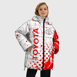 Куртка зимняя женская Toyota брызги, цвет: 3D-светло-серый — фото 2