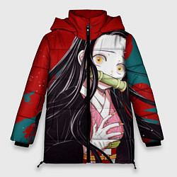 Куртка зимняя женская Клинок, рассекающий демонов Незуко Камадо, цвет: 3D-светло-серый