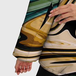 Куртка зимняя женская Маскировочный мраморный принт, цвет: 3D-светло-серый — фото 2