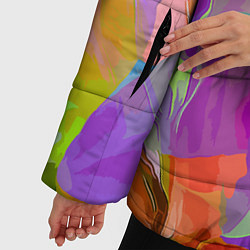 Куртка зимняя женская Abstract color pattern Summer 2022, цвет: 3D-красный — фото 2