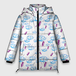 Куртка зимняя женская ARCANE League Of Legends ТАТУИРОВКА, цвет: 3D-светло-серый