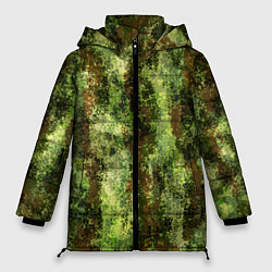 Женская зимняя куртка Пиксельный камуфляж Шерхан Лес