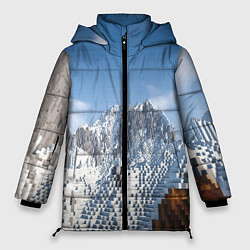 Куртка зимняя женская Minecraft Mountains Video game, цвет: 3D-красный