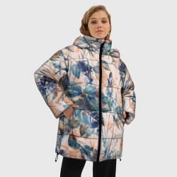 Куртка зимняя женская Цветы Воздушный Букет, цвет: 3D-красный — фото 2