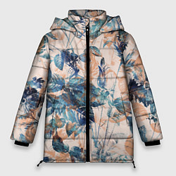 Куртка зимняя женская Цветы Воздушный Букет, цвет: 3D-красный