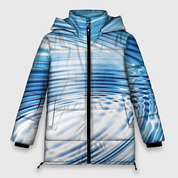Куртка зимняя женская Круги на воде Океан Wave, цвет: 3D-светло-серый