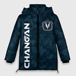 Куртка зимняя женская CHANGAN - КАМУФЛЯЖ СИНИЙ, цвет: 3D-светло-серый