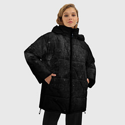 Куртка зимняя женская Черный космос black space, цвет: 3D-красный — фото 2