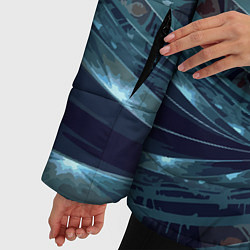 Куртка зимняя женская Абстрактный геометрический паттерн, цвет: 3D-светло-серый — фото 2