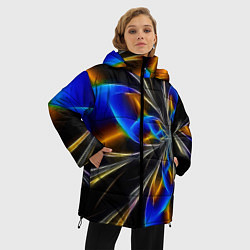 Куртка зимняя женская Neon vanguard pattern Fashion 2023, цвет: 3D-черный — фото 2