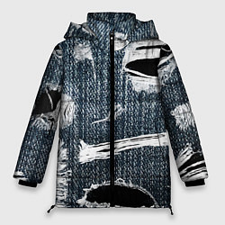 Женская зимняя куртка Джинсовое рваньё Fashion trend
